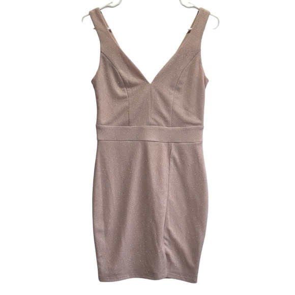 Midnight Doll Beige Soarkle Cocktail Dress. Size 5 - Picture 3 of 12